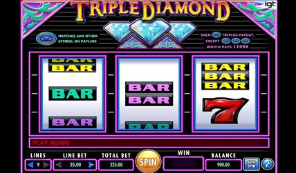 Play Triple Diamond Slot Machine